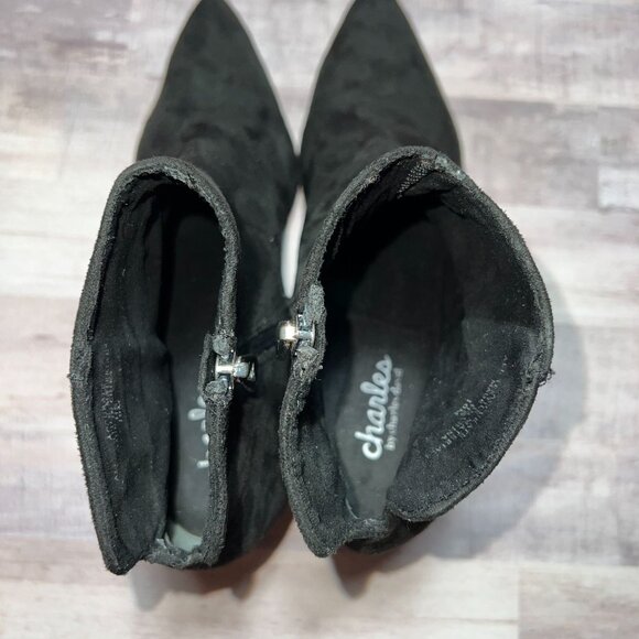 Charles by Charles David Womens Black Ankle Boots Size 10M Heeled Pointed Toe - Picture 6 of 12